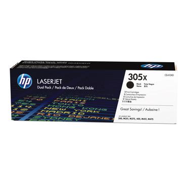 HP 305X - 2 pakker - H&oslash;jtydende - sort - original - LaserJet - tonerpatron (CE410XD)