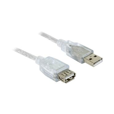 Delock - USB-f&ouml;rl&auml;ngningskabel - USB till USB - 1.8 m