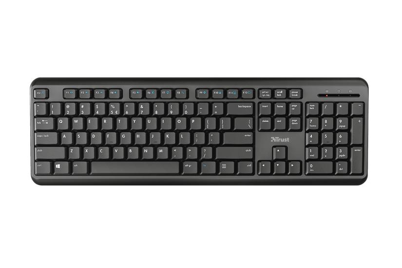 Trust TK-350 - tastatur - QWERTY - tysk - sort