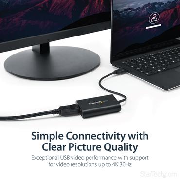 StarTech.com USB 3.0 till DisplayPort-adapter - 4K 30&nbsp;Hz - DisplayPort-adapter - USB typ A till DisplayPort - TAA-kompatibel - 20 cm