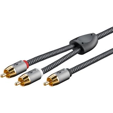 RCA Y-Cable, 10 m, Sharkskin Grey