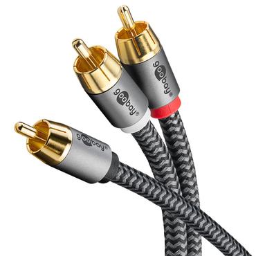 RCA Y-Cable, 10 m, Sharkskin Grey