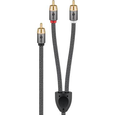 RCA Y-Cable, 10 m, Sharkskin Grey