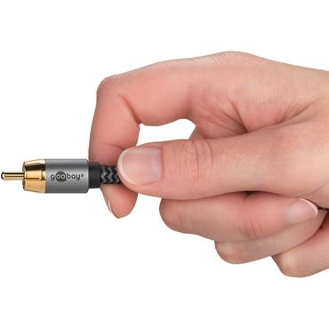 RCA Y-Cable, 10 m, Sharkskin Grey