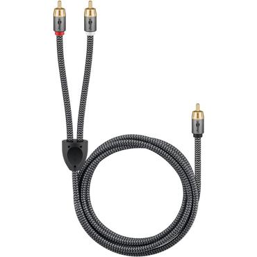 RCA Y-Cable, 10 m, Sharkskin Grey