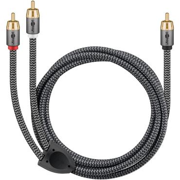 RCA Y-Cable, 10 m, Sharkskin Grey