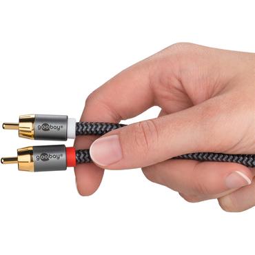 RCA Y-Cable, 10 m, Sharkskin Grey