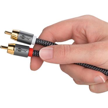 RCA Y-Cable, 10 m, Sharkskin Grey