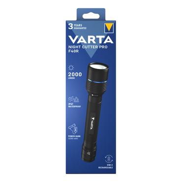 Varta Taschenlampe Aluminium F20R mit Akku
