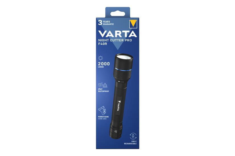 Varta Night Cutter Pro F40R Sort Hånd lommelygte LED