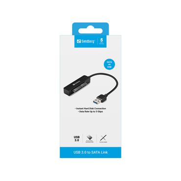 Sandberg USB 3.0 to SATA Link - lagringskontrol - SATA 6Gb/s - USB 3.0
