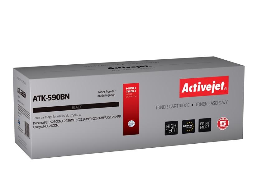 Activejet Tonerpatron ATK-590BN (Kyocera erstatning TK-590BK; Supreme; 7000 sider; sort)