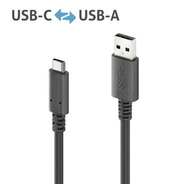 PureLink PI6100-018 USB-kabel USB 3.2 Gen 2 (3.1 Gen 2) 1,8 m USB A USB C Sort