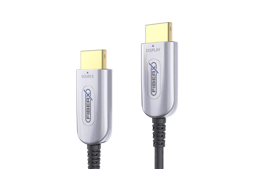 FiberX FX-I350-060 HDMI-kabel 60 m HDMI Type A (Standard) Sort, S&oslash;lv