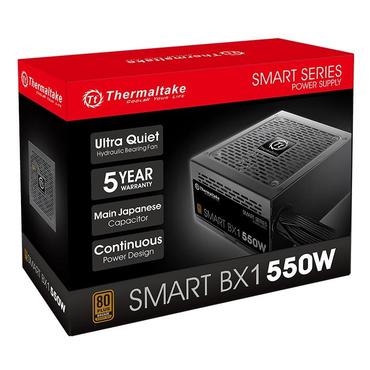 Thermaltake Smart BX1 enhed til str&oslash;mforsyning 550 W 24-pin ATX ATX Sort
