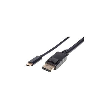 Manhattan 152464 videokabel adapter 2 m USB Type-C DisplayPort Sort