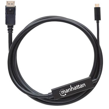 Manhattan 152464 videokabel adapter 2 m USB Type-C DisplayPort Sort