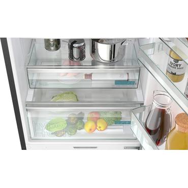 Siemens iQ500 KG49N4XAF køle-/fryseskab Fritstående 129 L A Sort