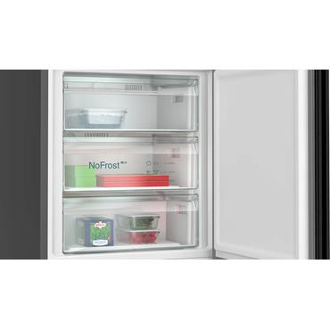 Siemens iQ500 KG49N4XAF køle-/fryseskab Fritstående 129 L A Sort