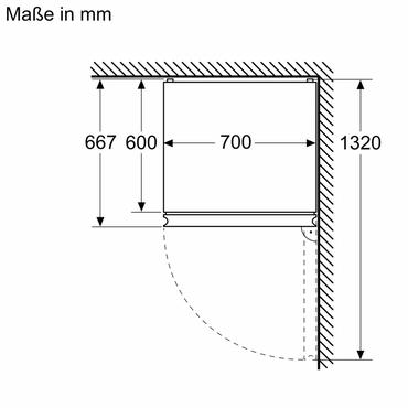 Siemens iQ500 KG49N4XAF køle-/fryseskab Fritstående 129 L A Sort