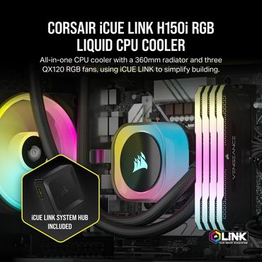 Corsair iCUE Link H150i RGB 360mm AIO CPU køler