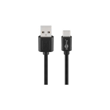 Goobay 55468 USB-kabel USB 2.0 1,8 m USB C USB A Sort