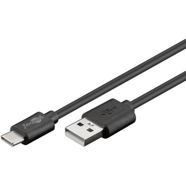 Goobay 55468 USB-kabel USB 2.0 1,8 m USB C USB A Sort