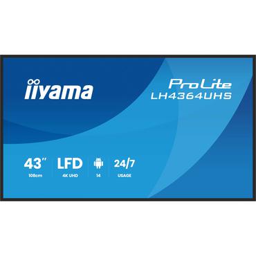 iiyama ProLite LH4364UHS-B1AG 43" Klass (42.5" visbar) LED-bakgrundsbelyst LCD-skärm