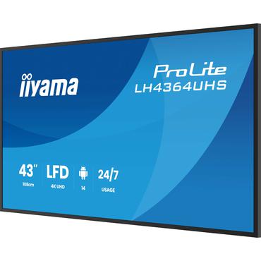 iiyama ProLite LH4364UHS-B1AG 43" Klass (42.5" visbar) LED-bakgrundsbelyst LCD-skärm