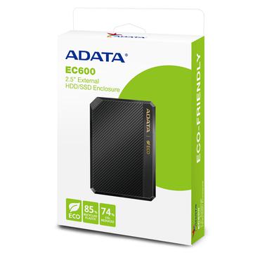 ADATA EC600-BCBK drevkabinet HDD/SSD kabinet Sort 2.5"