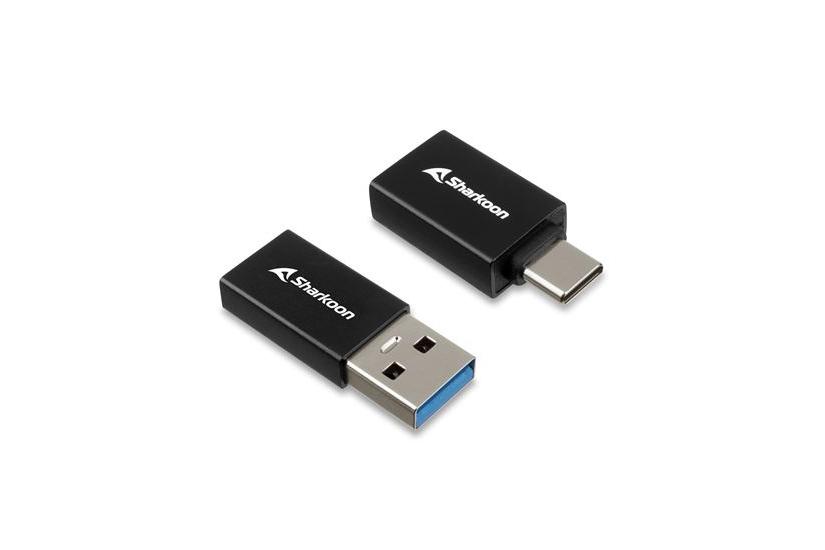 lager lind----USB 3.2 Gen 1 Adapter OfficePal, USB-A > USB-C / USB-C > USB-A (svart, 2er Set)