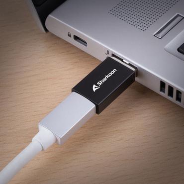 lager lind----USB 3.2 Gen 1 Adapter OfficePal, USB-A > USB-C / USB-C > USB-A (svart, 2er Set)