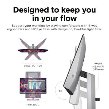 HP Z24q G3 skærm - LED baglys - 23.8" - IPS - 5ms - QHD 2560x1440 ved 90Hz