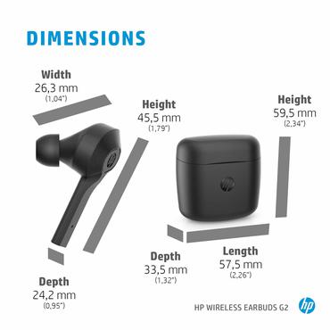 HP Earbuds G2 - ægte trådløse øretelefoner med mik.