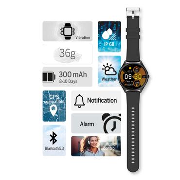 Beafon 402 3,63 cm (1.43") AMOLED Mørk metallic GPS (satellit)