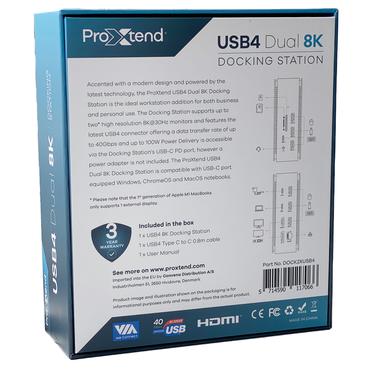 ProXtend - dockningsstation - USB-C / USB4 - 15-slot - HDMI, DP - GigE