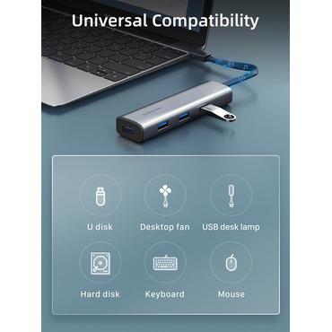 Cabletime USB-C Hub, 4x USB-A