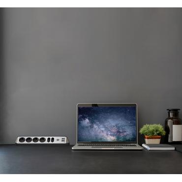 Brennenstuhl 1153590610 stikd&aring;se 2 m 6 AC stikkontakt(er) Indend&oslash;rs Sort, S&oslash;lv