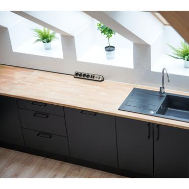 Brennenstuhl 1153590610 stikd&aring;se 2 m 6 AC stikkontakt(er) Indend&oslash;rs Sort, S&oslash;lv