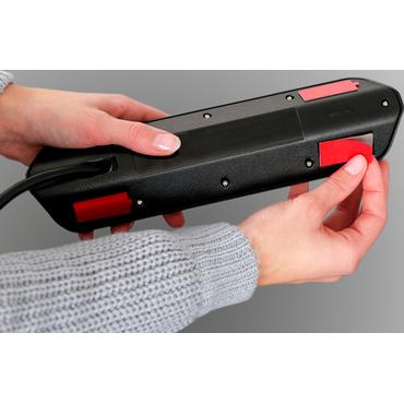 Brennenstuhl 1153590610 stikd&aring;se 2 m 6 AC stikkontakt(er) Indend&oslash;rs Sort, S&oslash;lv