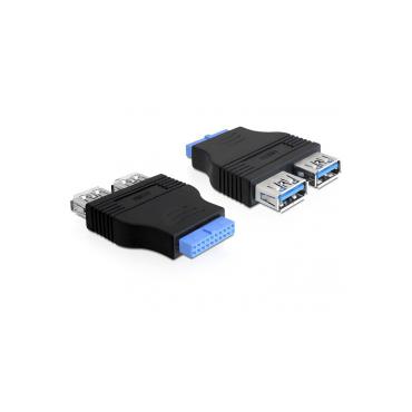 Delock USB 3.0 Pin Header - USB-adapter - USB typ A till 19-stifts USB 3.0-kontakt