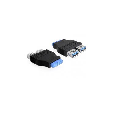 Delock USB 3.0 Pin Header - USB-adapter - USB typ A till 19-stifts USB 3.0-kontakt