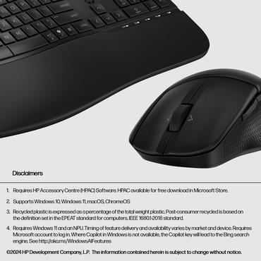 HP 680 Comfort Dual-Mode Keyboard and Mouse Combo