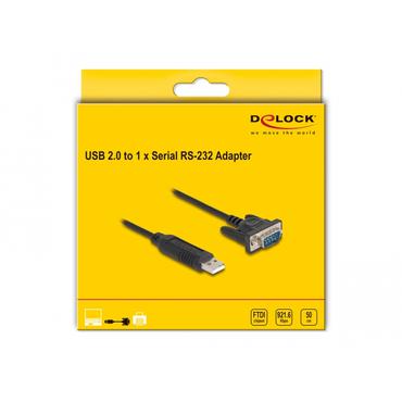 Delock - USB / seriell kabel - USB till DB-9 - 50 cm