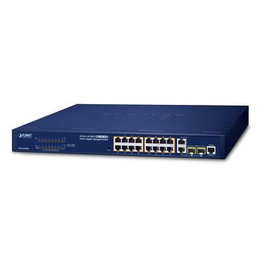 PLANET FGSW-1816HPS netværksswitch Administreret L2 Fast Ethernet (10/100) Strøm over Ethernet (PoE) Blå