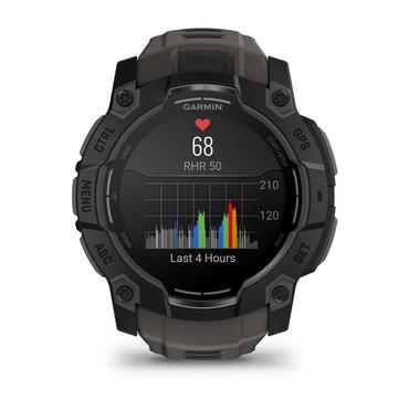 Garmin Instinct 3 AMOLED - svart fiberf&ouml;rst&auml;rkt polymer - Ja smart klocka med band - tr&auml;kol - 4 GB