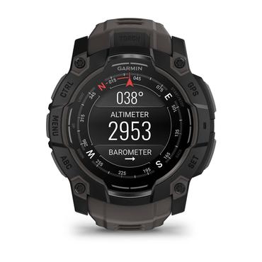 Garmin Instinct 3 AMOLED - svart fiberf&ouml;rst&auml;rkt polymer - Ja smart klocka med band - tr&auml;kol - 4 GB