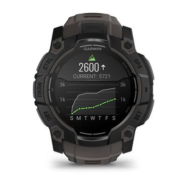Garmin Instinct 3 AMOLED - svart fiberf&ouml;rst&auml;rkt polymer - Ja smart klocka med band - tr&auml;kol - 4 GB