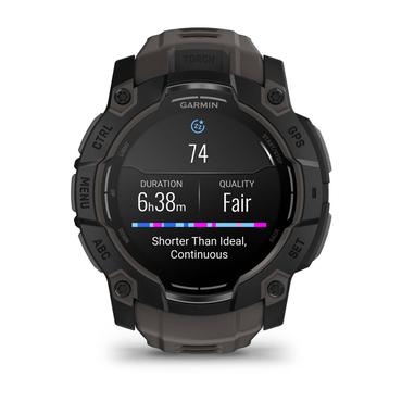 Garmin Instinct 3 AMOLED - svart fiberf&ouml;rst&auml;rkt polymer - Ja smart klocka med band - tr&auml;kol - 4 GB