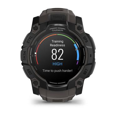 Garmin Instinct 3 AMOLED - svart fiberf&ouml;rst&auml;rkt polymer - Ja smart klocka med band - tr&auml;kol - 4 GB